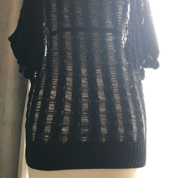 Bebe black blouse sheer xs - Picture 2 of 8